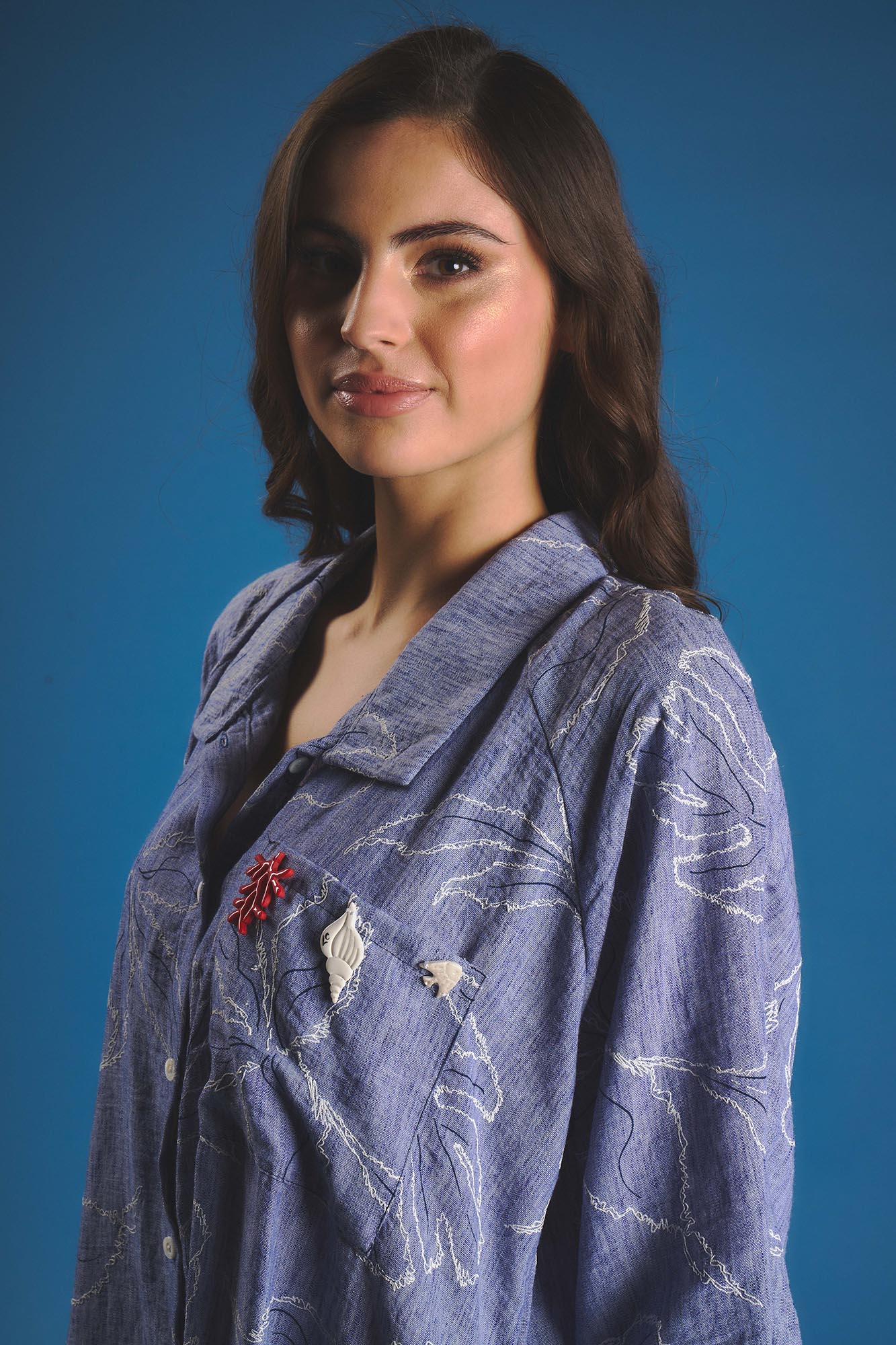 VESTIDO GALEÓN AZUL PRINT